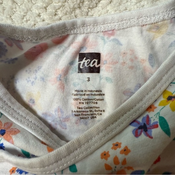 Tea Collection BUNDLE Floral Dress and Romper Size 3 - Picture 4 of 7